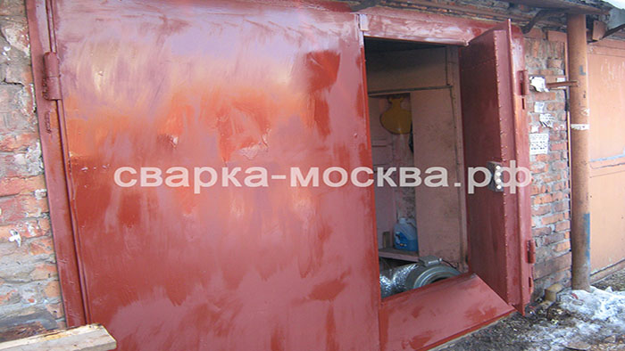 Металлические ворота из листового металла Москва